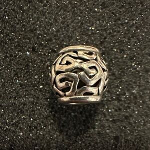 Silver Heart Charm Bead